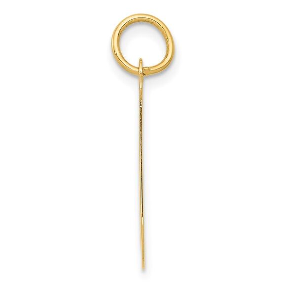 Kazi Luxury 14k Yellow Gold Large Script Letter J Initial Charm - Picture 2 of 3